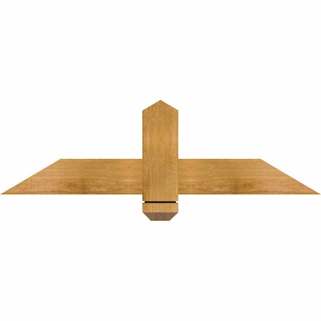 Ekena Millwork Eugene Rough Sawn Timber Gable Bracket, Western Red Cedar, 36"W x 10"H x 2"D x 4"F, 7/12 Pitch GBW036X10X0204EUG00RWR